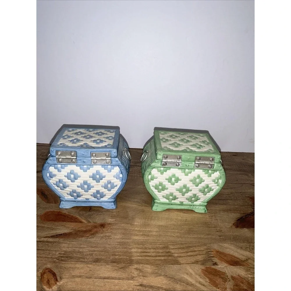 Mary Ann Lasher Cozy Country Kitties Porcelain Music Box Lot Mabel Annabelle Cat